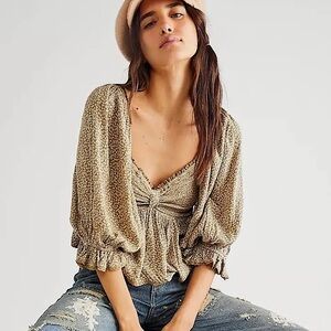 NEW Free People Brittnee Printed Top